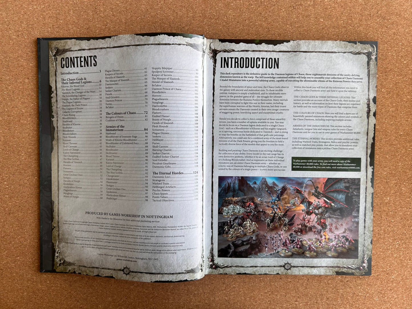 Warhammer 40K 8th Edition - Chaos Daemons Codex - Games Workshop Hardcover (2018)