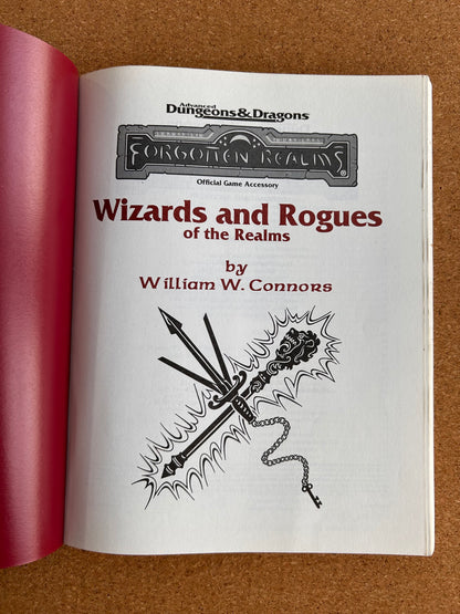 Advanced Dungeons & Dragons Forgotten Realms - Wizards and Rogues of the Realms - TSR9492 - Paperback (1995)