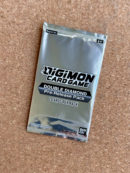 Digimon Card Game: Double Diamond Pre-Release Pack- 2 Card Booster Pack - English