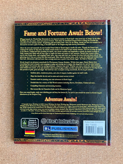 Warhammer Fantasy Roleplay 2nd Ed - Karak Azgal Adventures of the Dragon Crag - Black Library Hardcover (2005)