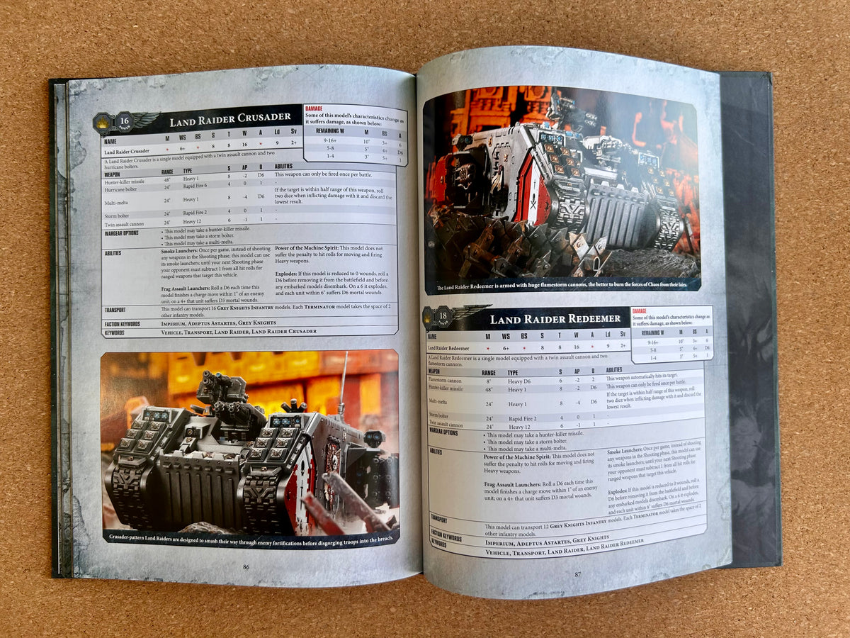Warhammer 40K 8th Edition - Grey Knights Codex - Games Workshop Hardcover (2017)