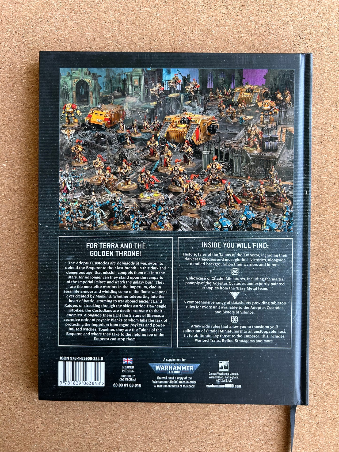 Warhammer 40K 9th Edition - Adeptus Custodes Codex - Games Workshop Hardcover (2021)