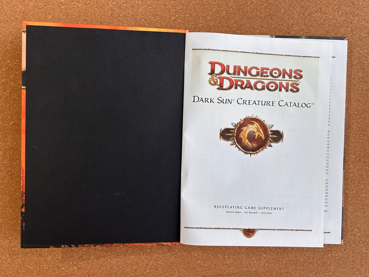 Dungeons & Dragons 4th Edition - Dark Sun Creature Catalog - WOTC Hardcover (2010)