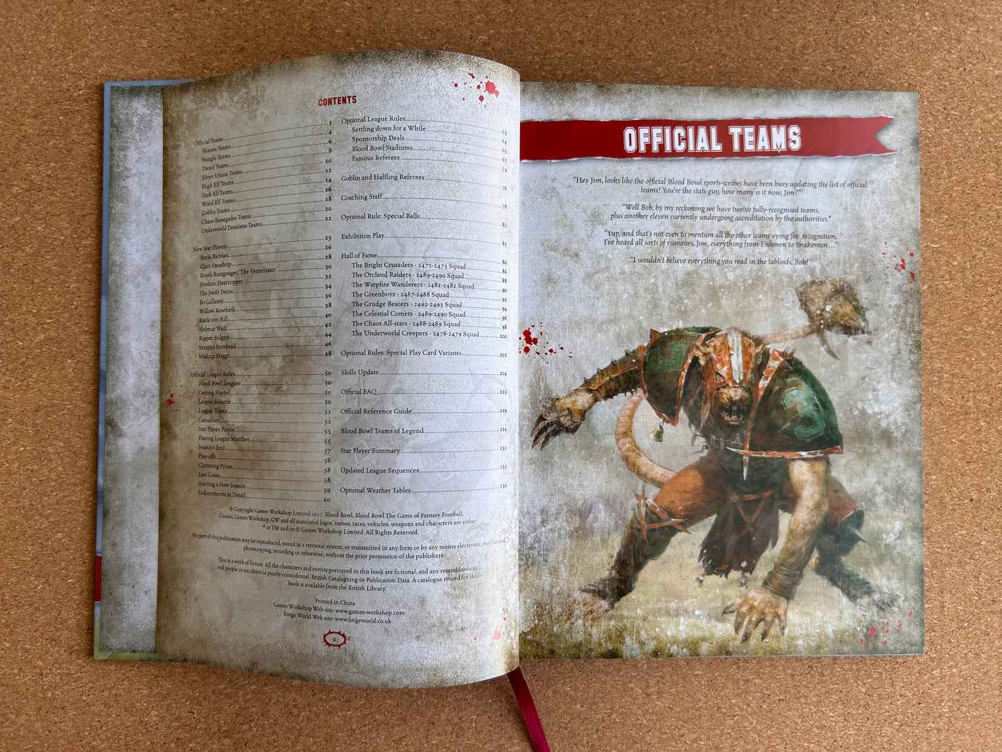 The Inaugural Blood Bowl Almanac - Games Workshop Hardcover (2017)