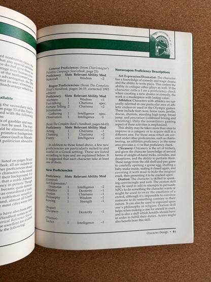 Advanced Dungeons & Dragons Historical Reference - Age of Heroes Campaign Sourcebook - TSR9408 - Paperback (1994) with Map