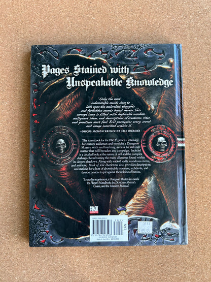 Dungeons & Dragons 3.0/3.5 - Book of Vile Darkness - WOTC Hardcover (2002)