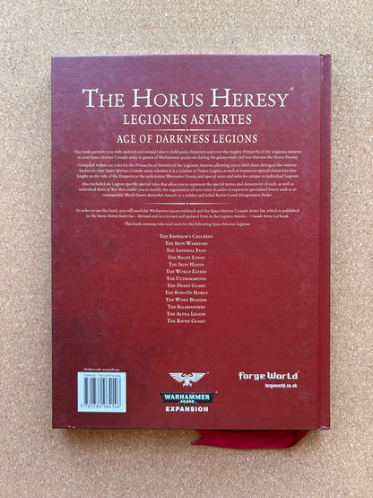 Warhammer 40K The Horus Heresy - Legiones Astartes Age of Darkness Legions - Games Workshop Hardcover (2016)