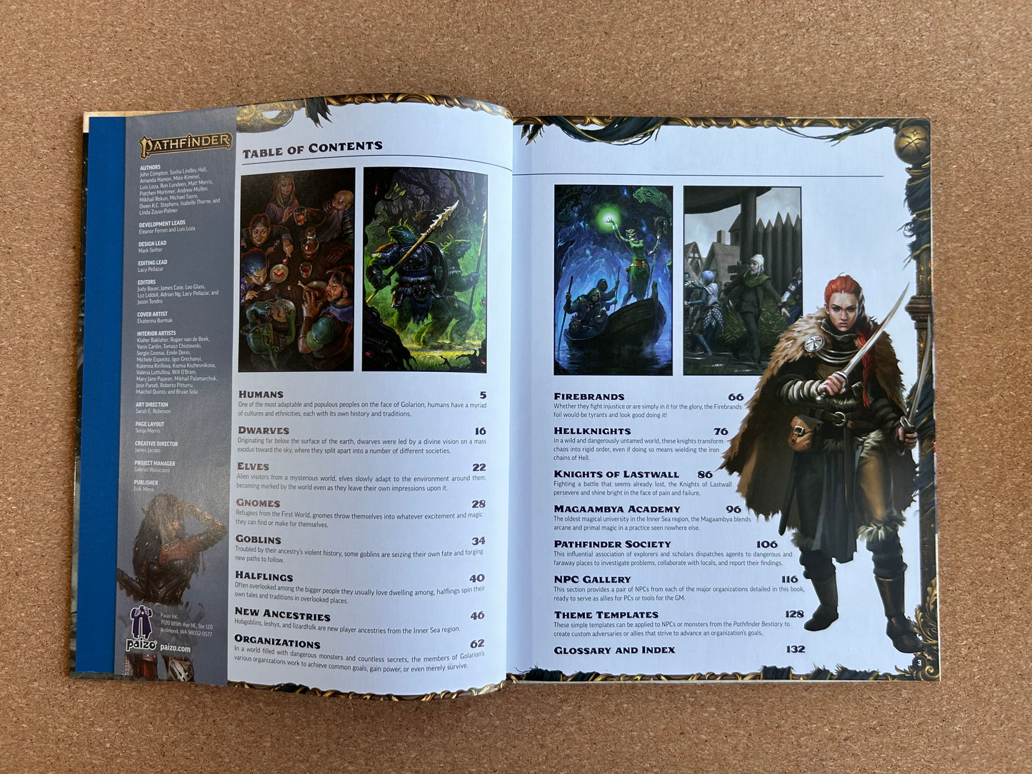 Pathfinder Second Edition - Lost Omens Character Guide - Paizo Hardcover (2019)