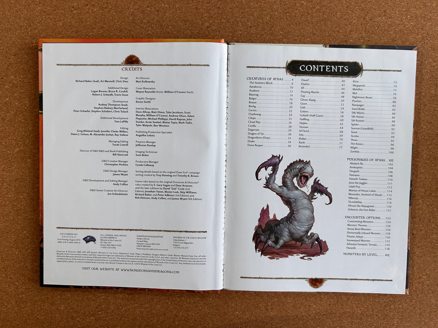 Dungeons & Dragons 4th Edition - Dark Sun Creature Catalog - WOTC Hardcover (2010)