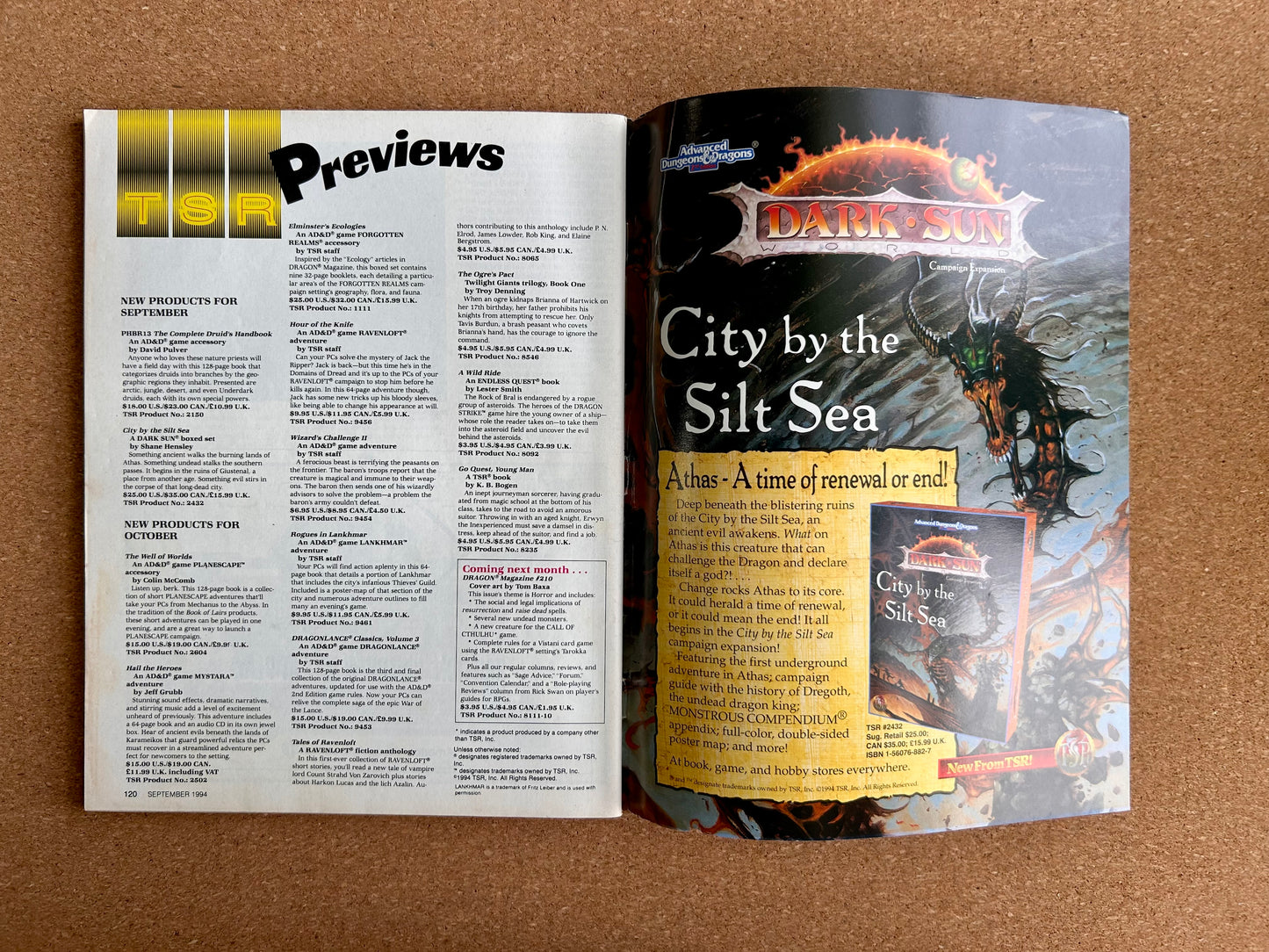 Dragon Magazine Issue #209 - TSR Magazine (September, 1994)