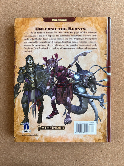 Pathfinder Second Edition - Bestiary - Paizo Hardcover (2019)