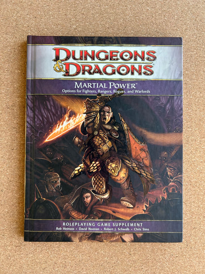 Dungeons & Dragons 4th Edition - Martial Power - WOTC Hardcover (2008)