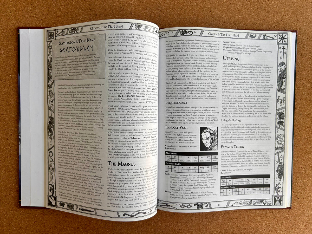 Warhammer Fantasy Roleplay 2nd Ed - Paths of the Damned Forges of Nuln  - Black Library Hardcover (2006)