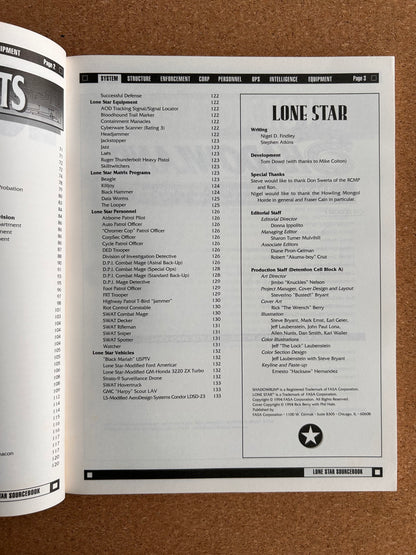 Shadowrun Second Edition - Lone Star 7115 - FASA Paperback (1994)