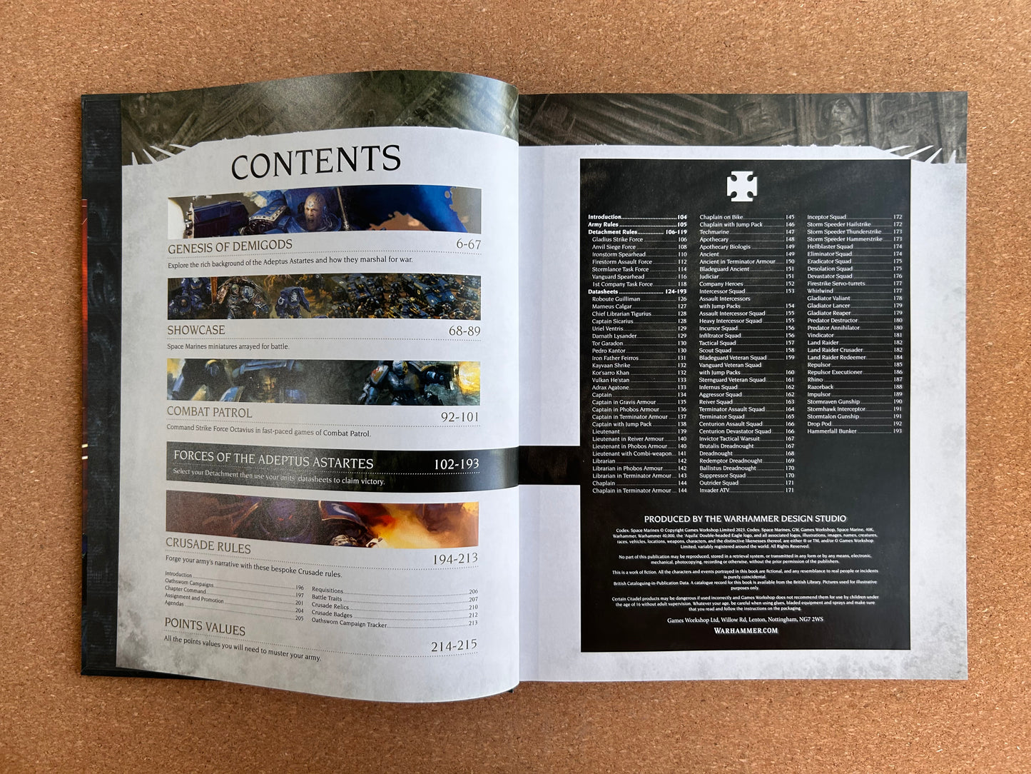 Warhammer 40K 9th Edition - Space Marines Codex - Games Workshop Hardcover (2023)