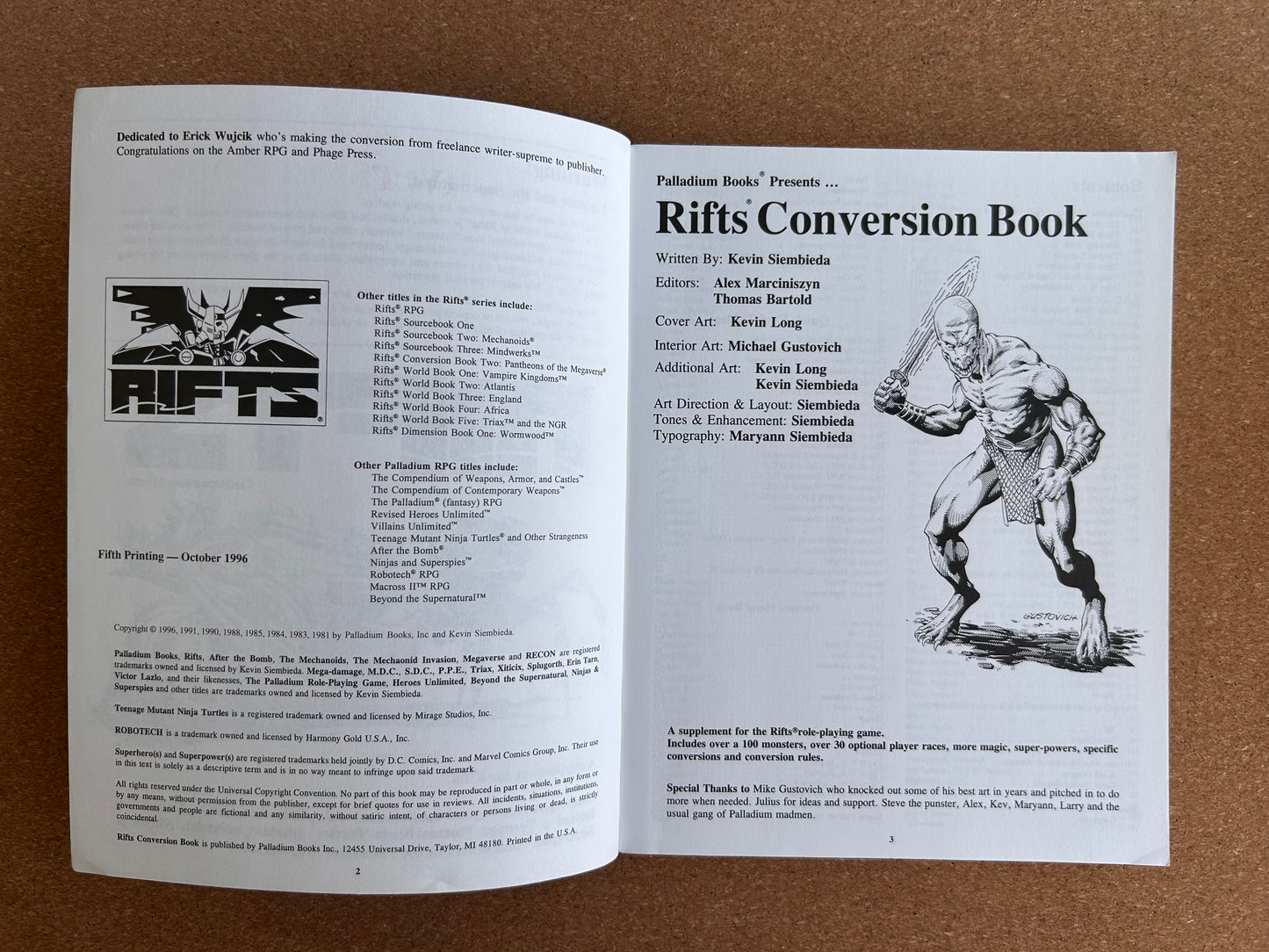 Rifts Conversion Book - Palladium Books Paperback (1996)