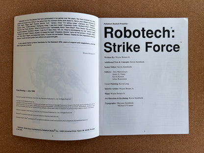Robotech: RPG Book Eight Strike Force - Palladium Paperback (1995)