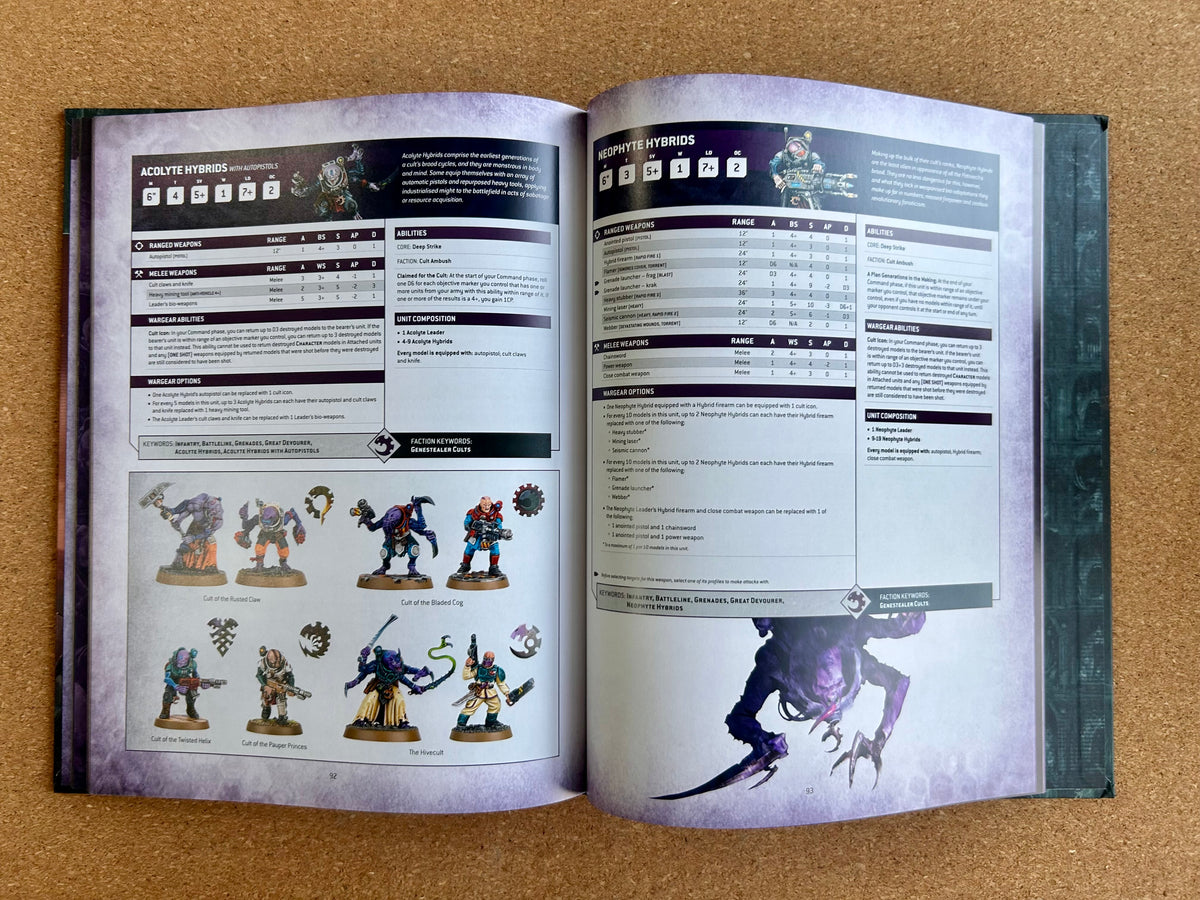 Warhammer 40K 10th Edition - Genestealer Cults Codex - Games Workshop Hardcover (2024)