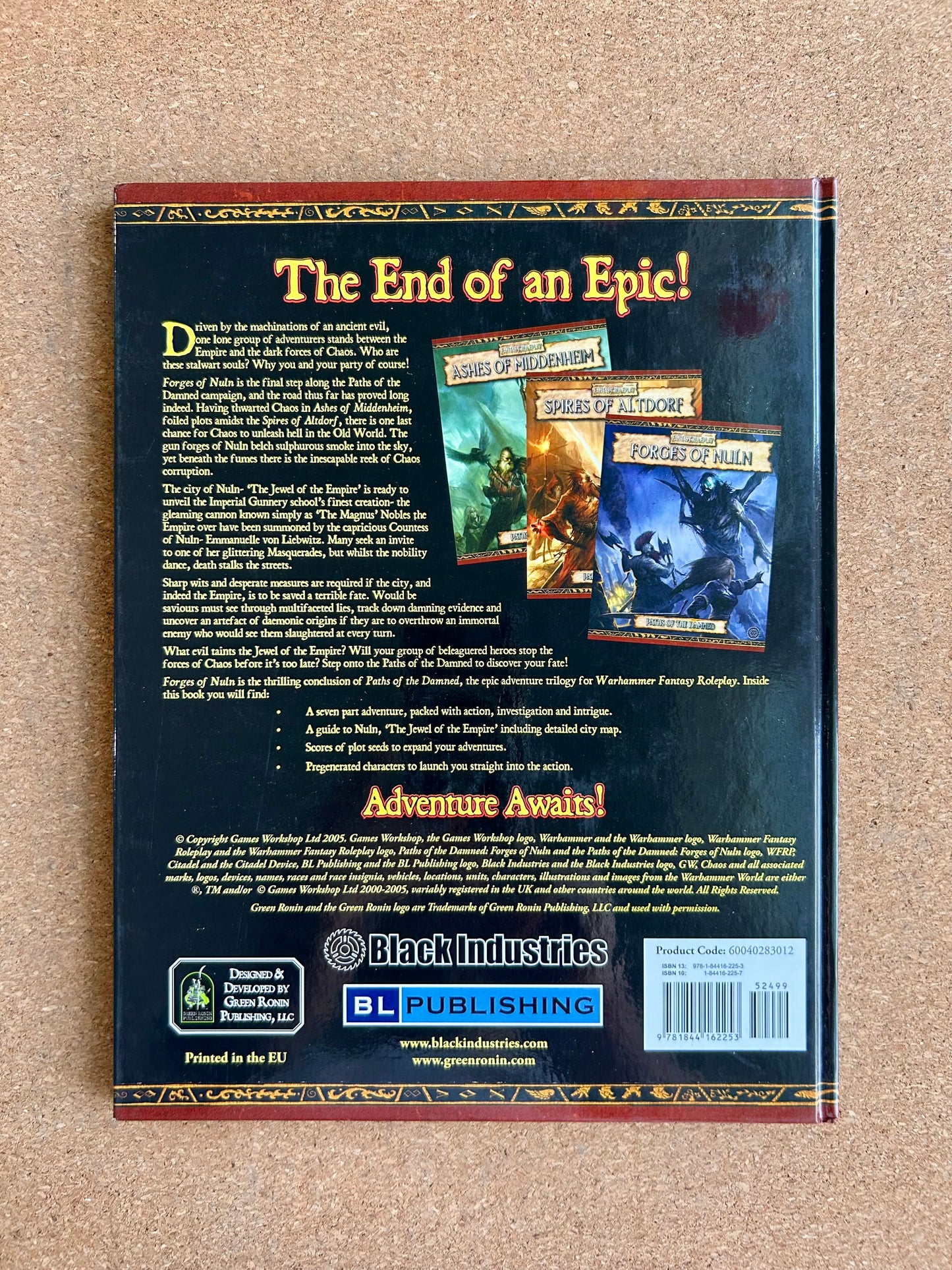 Warhammer Fantasy Roleplay 2nd Ed - Paths of the Damned Forges of Nuln  - Black Library Hardcover (2006)