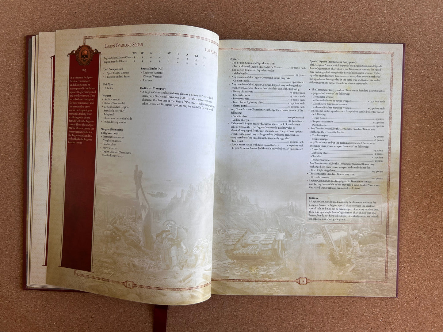 Warhammer 40K The Horus Heresy - Legiones Astartes Crusade Army List - Games Workshop Hardcover (2014)