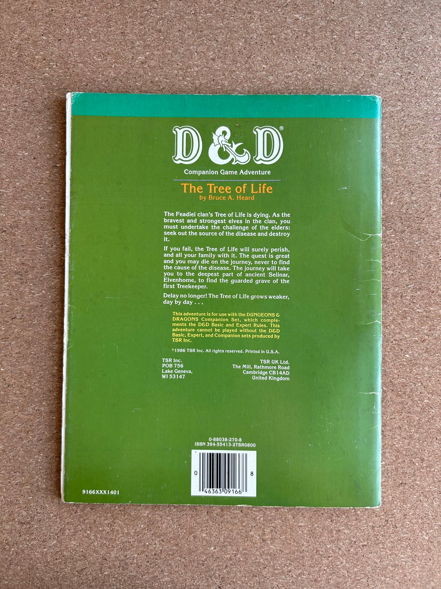 Dungeons & Dragons Adventure - The Tree of Life - TSR9166 - Paperback (1986)