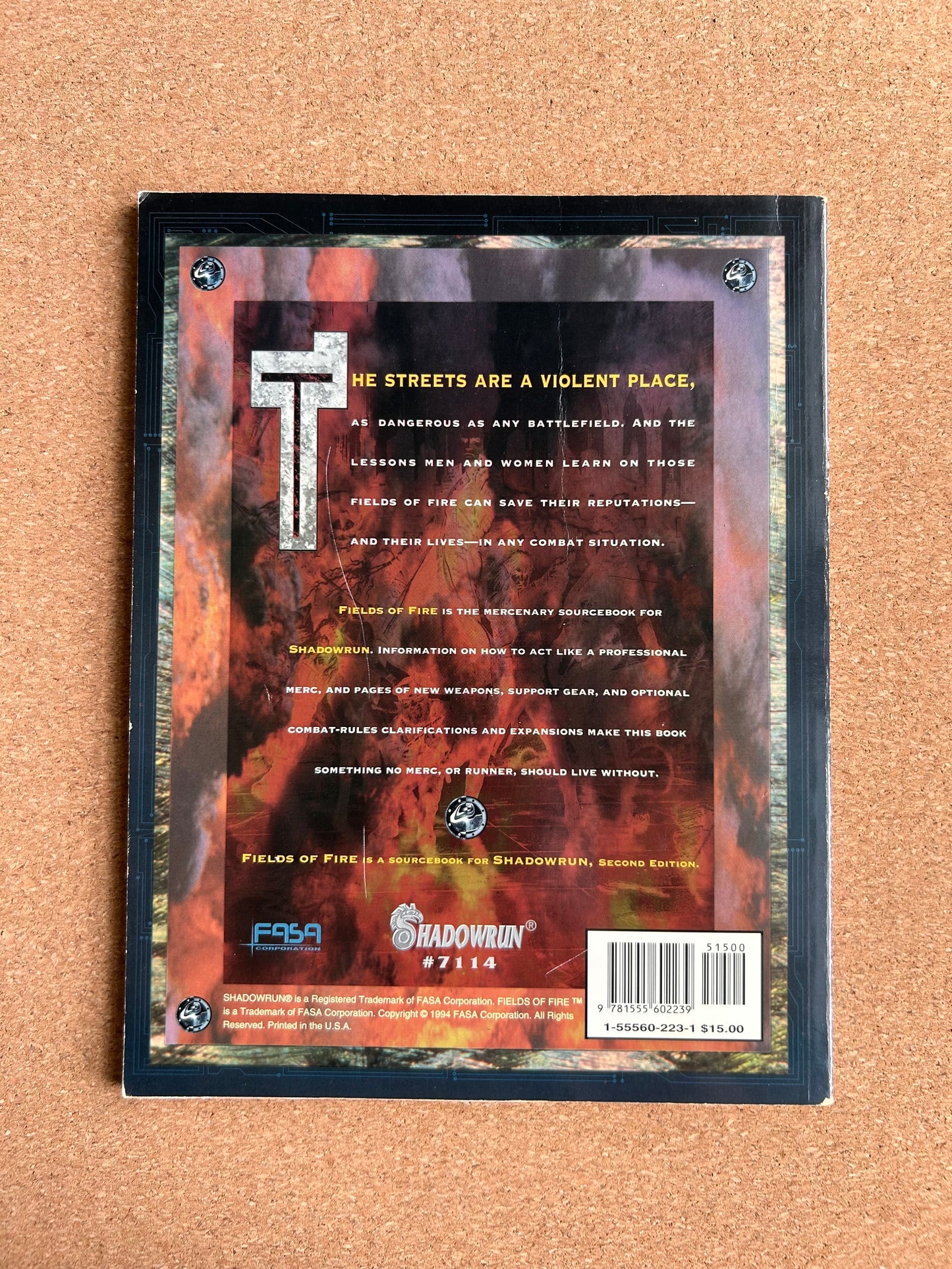 Shadowrun Second Edition - Fields of Fire 7114 - FASA Paperback (1994)