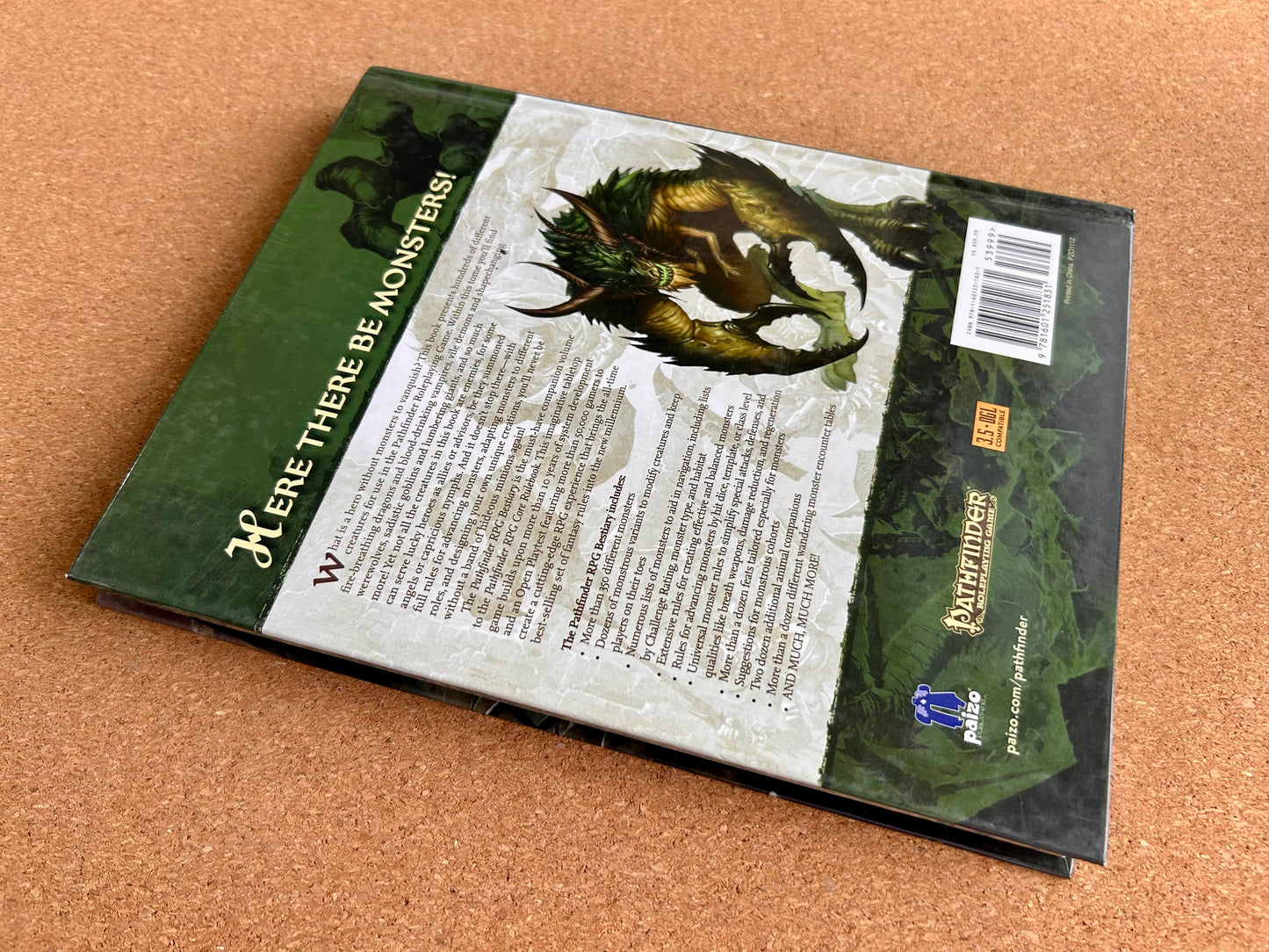 Pathfinder First Edition - Bestiary - Paizo Hardcover (2011)