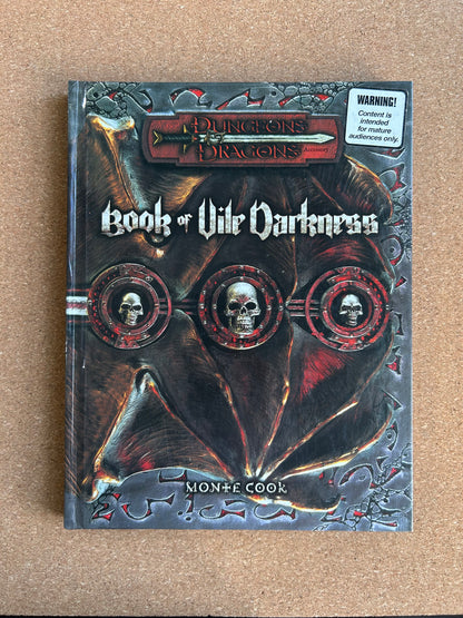 Dungeons & Dragons 3.0/3.5 - Book of Vile Darkness - WOTC Hardcover (2002)