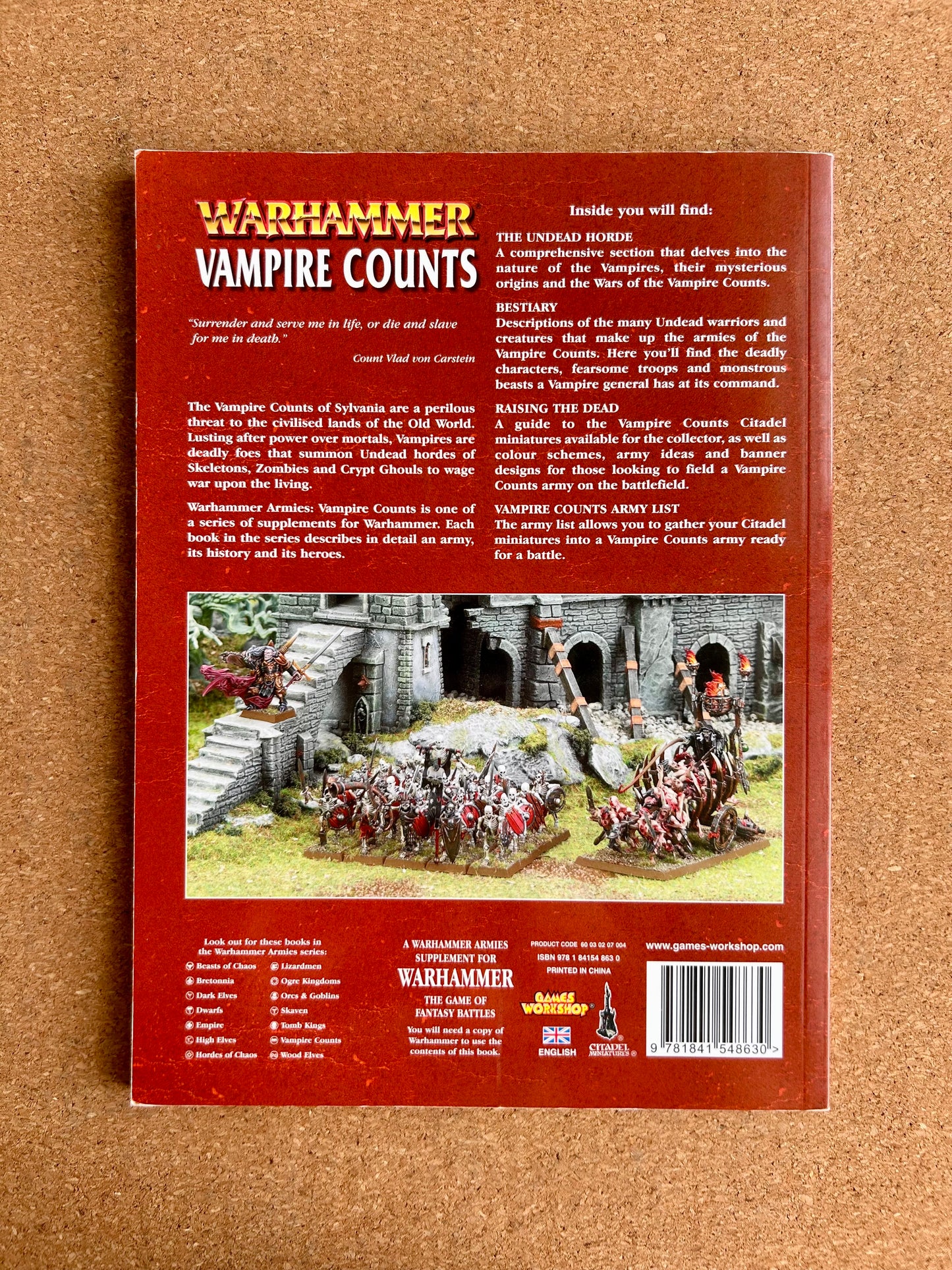 Warhammer Fantasy Armies Codex - Vampire Counts - Games Workshop Paperback (2008)