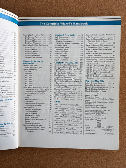 Advanced Dungeons & Dragons - The Complete Wizard’s Handbook - PHBR4 TSR2115 - Paperback (1990)
