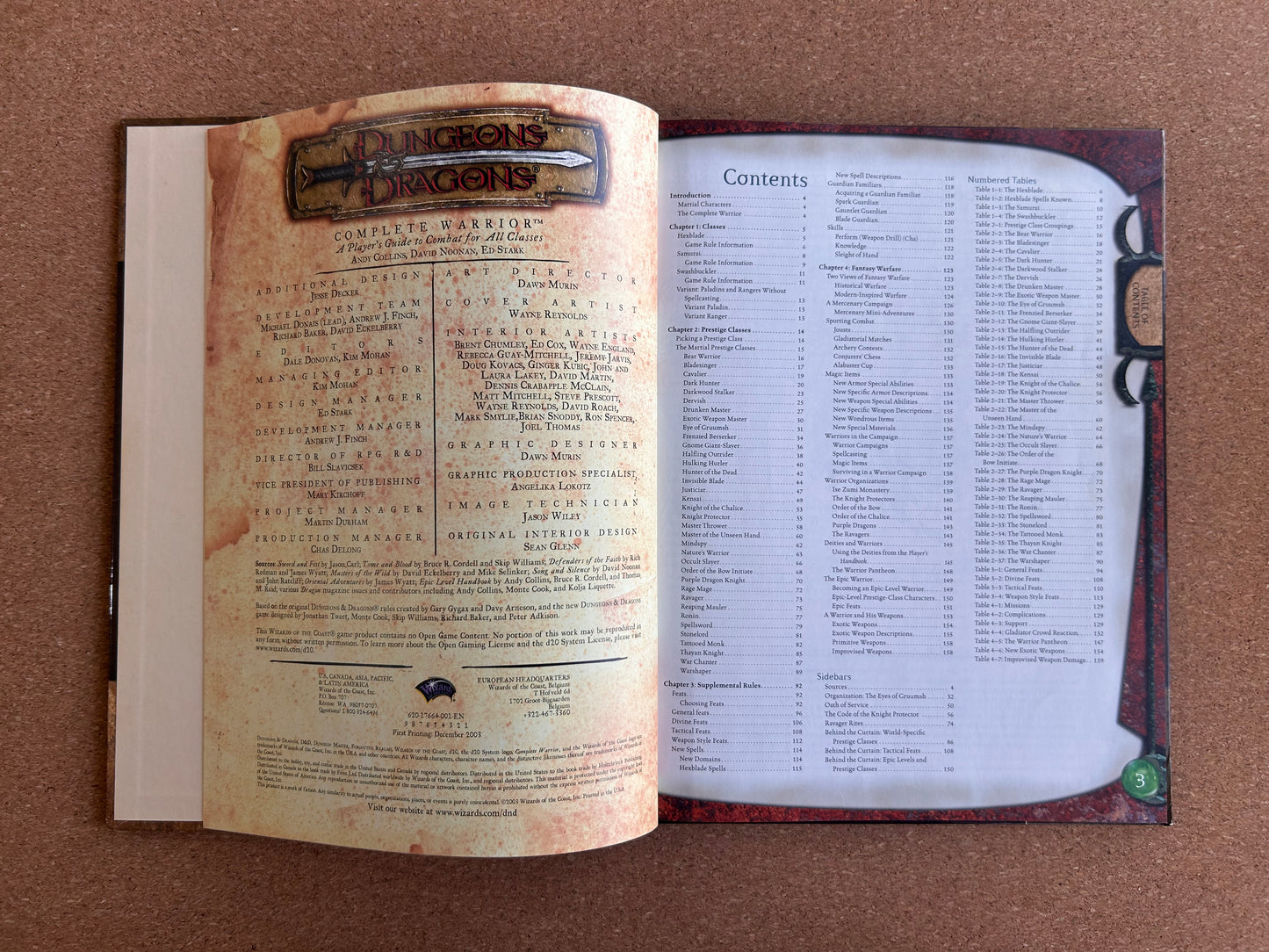Dungeons & Dragons 3.0/3.5 - Complete Warrior - WOTC Hardcover (2003)