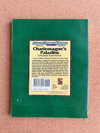 Advanced Dungeons & Dragons Historical Reference - Charlemagne’s Paladins Campaign Sourcebook - HR2 TSR9323 - Paperback (1992) with Map