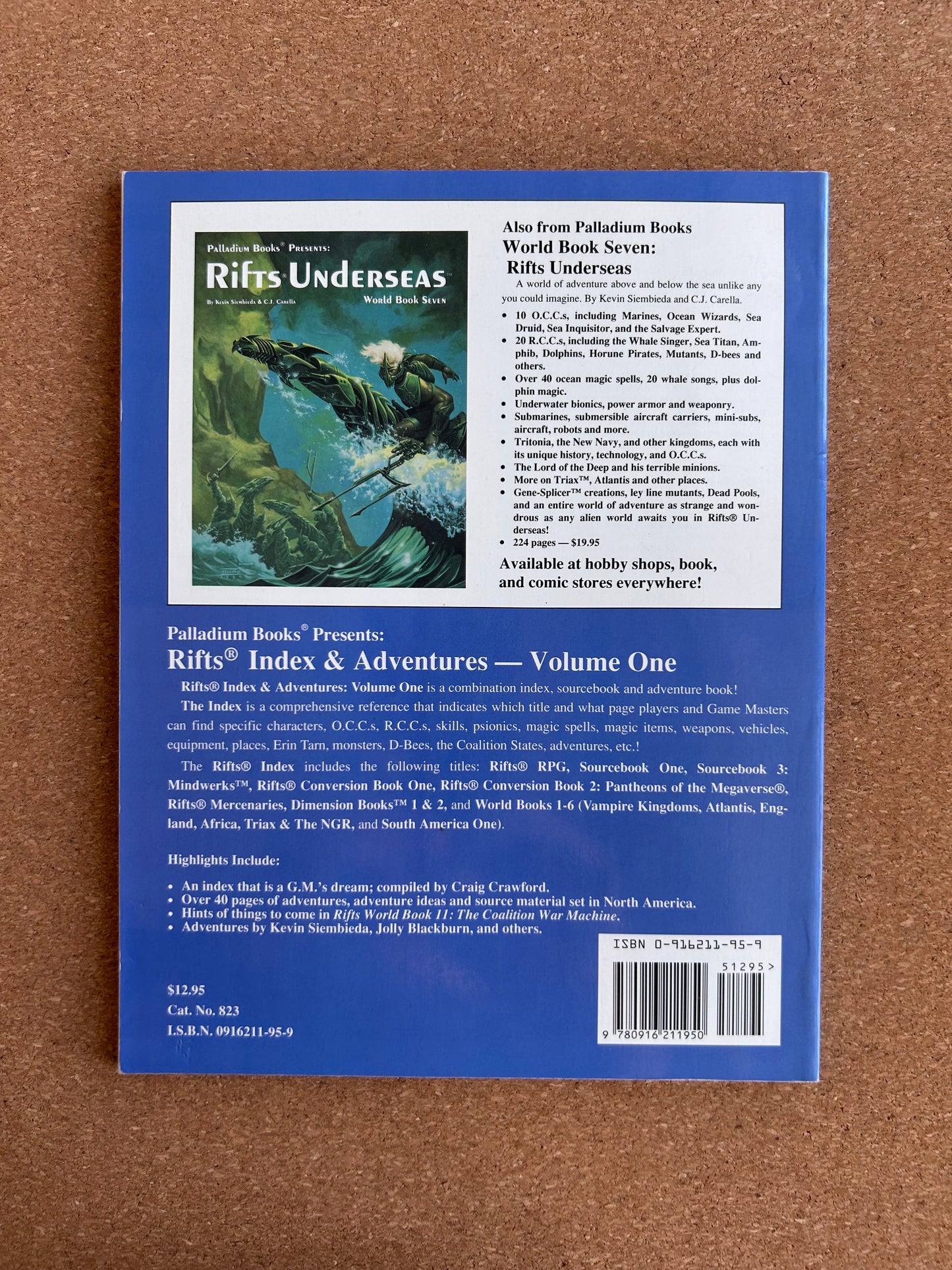Rifts Index & Adventures - Volume One - Palladium Books Paperback 1st Print (1996)