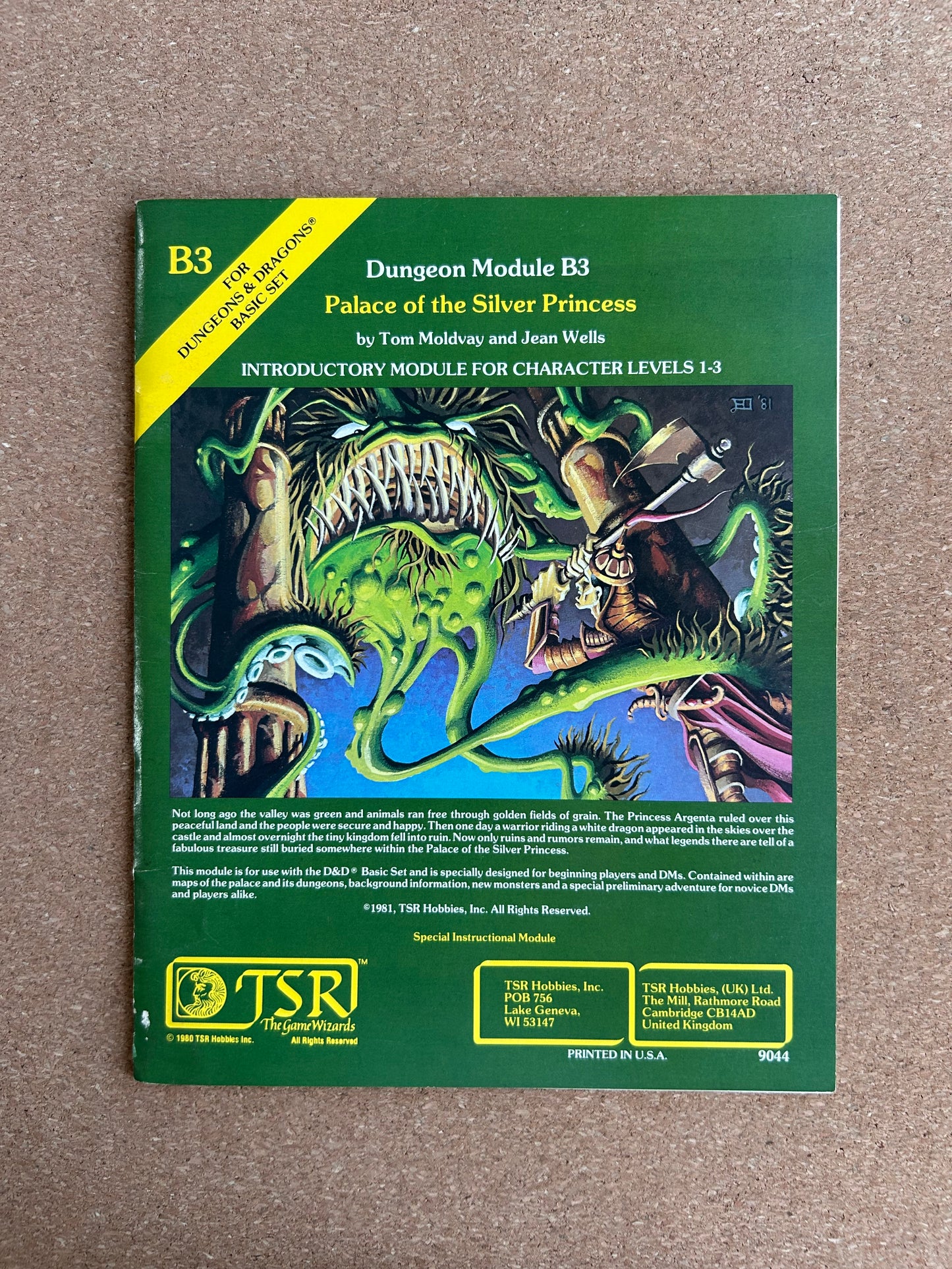 Dungeons & Dragons Module B3 - Palace of the Silver Princess - TSR9044 - Paperback (1981)