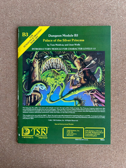 Dungeons & Dragons Module B3 - Palace of the Silver Princess - TSR9044 - Paperback (1981)