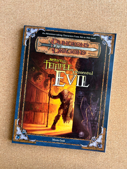 Dungeons & Dragons Adventure 3.0/3.5 - Return to the Temple of Elemental Evil - WTC11843 - Paperback (2001)