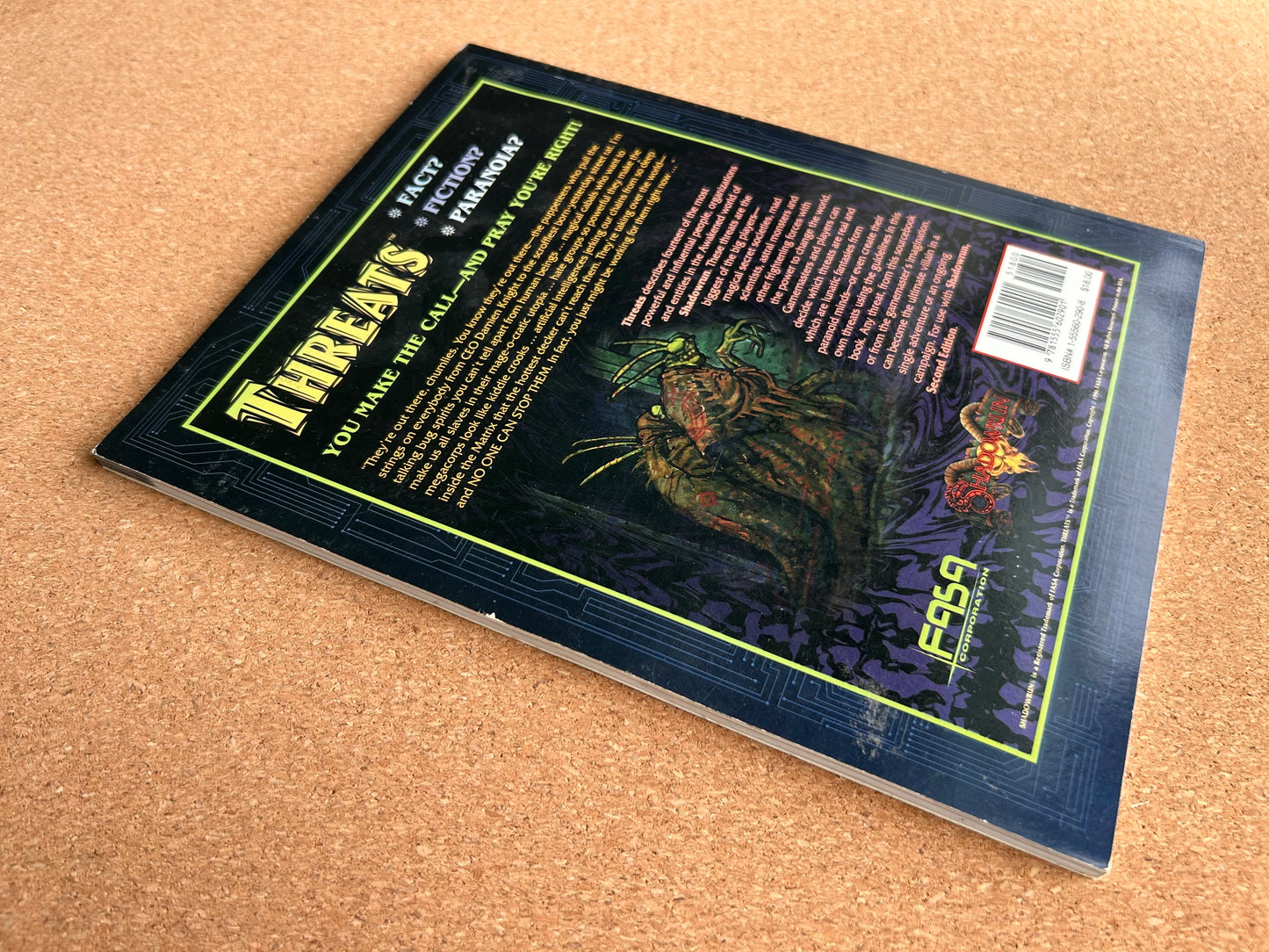Shadowrun Second Edition - Threats 7121 - FASA Paperback (1996)