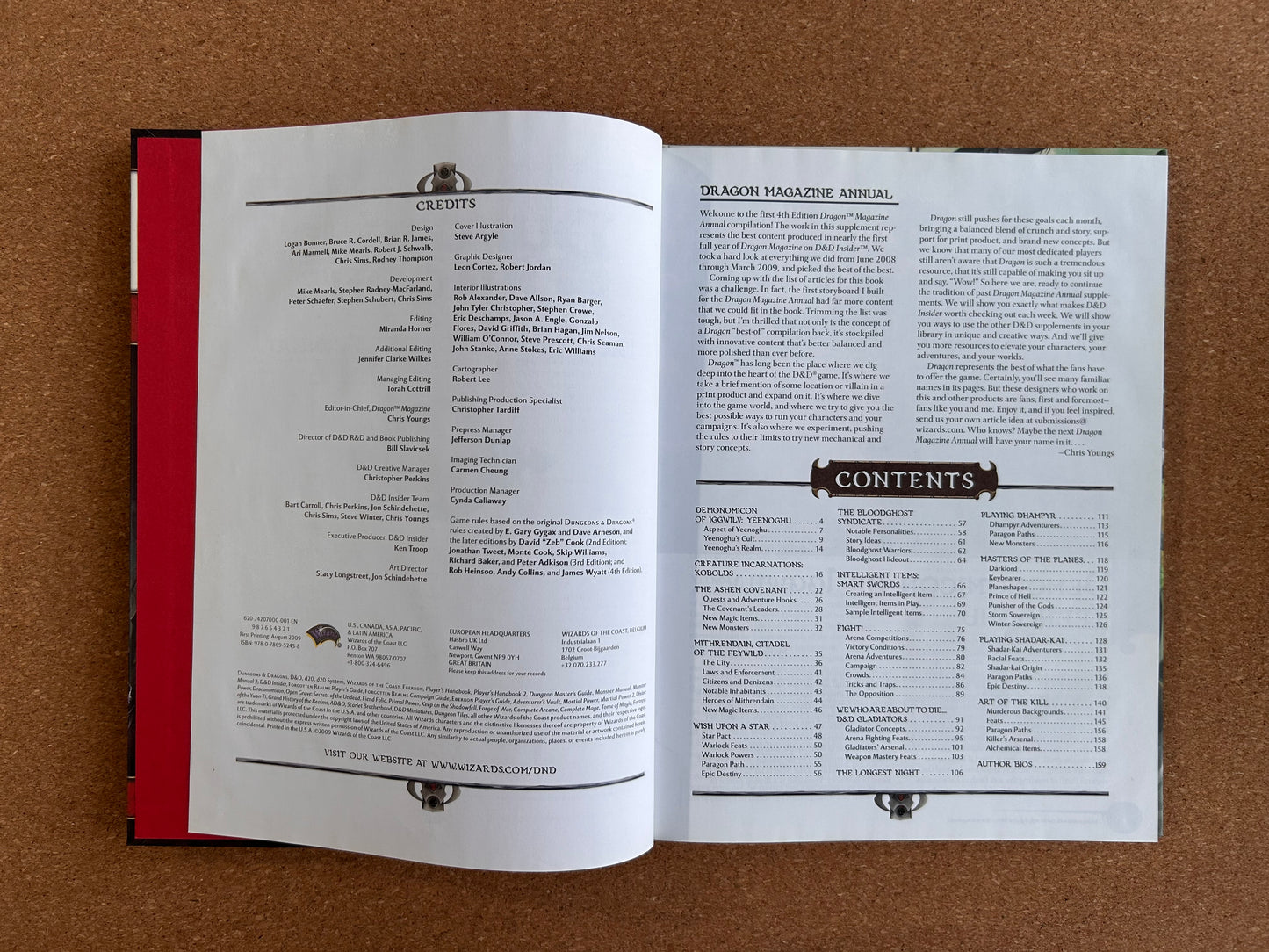 Dungeons & Dragons 4th Edition - Dragon Magazine Annual - WOTC Hardcover (2009)