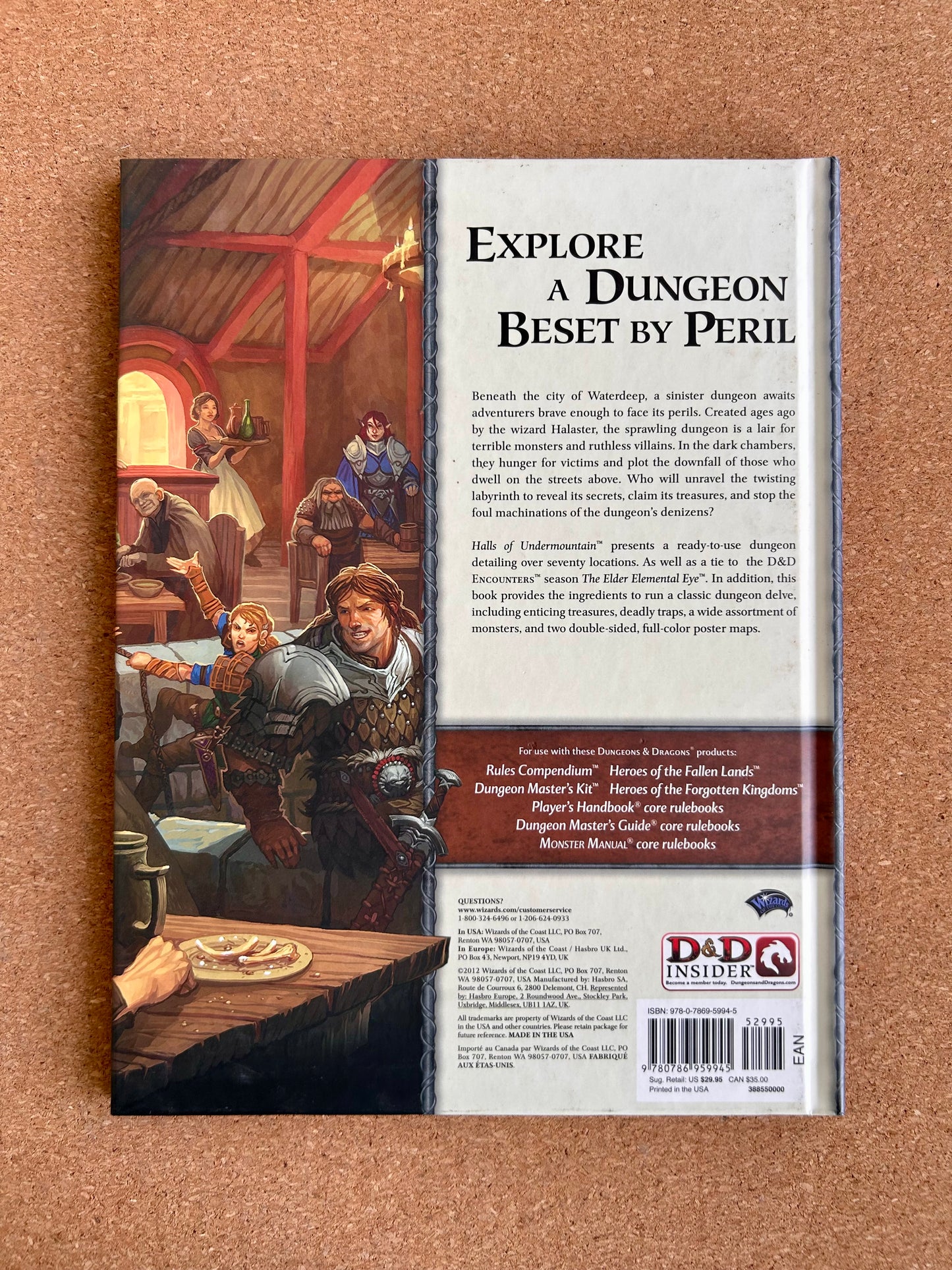 Dungeons & Dragons 4th Edition - Halls of Undermountain - WOTC Hardcover (2012) - No Map