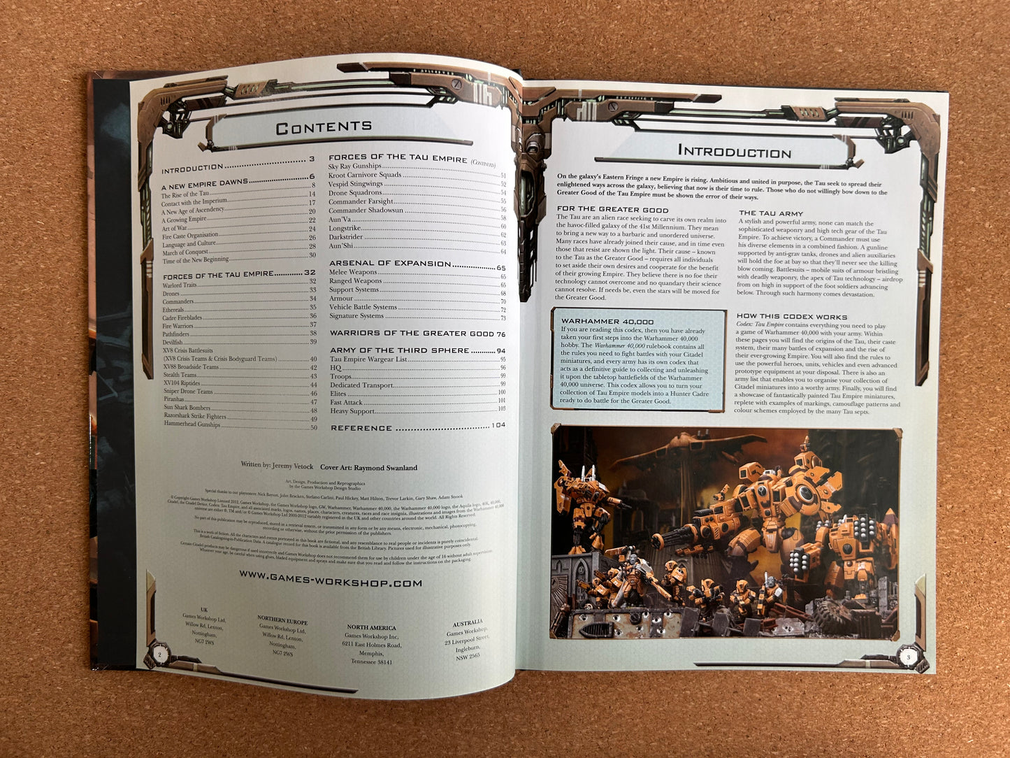 Warhammer 40K 6th Edition - Tau Empire Codex - Games Workshop Hardcover (2012)