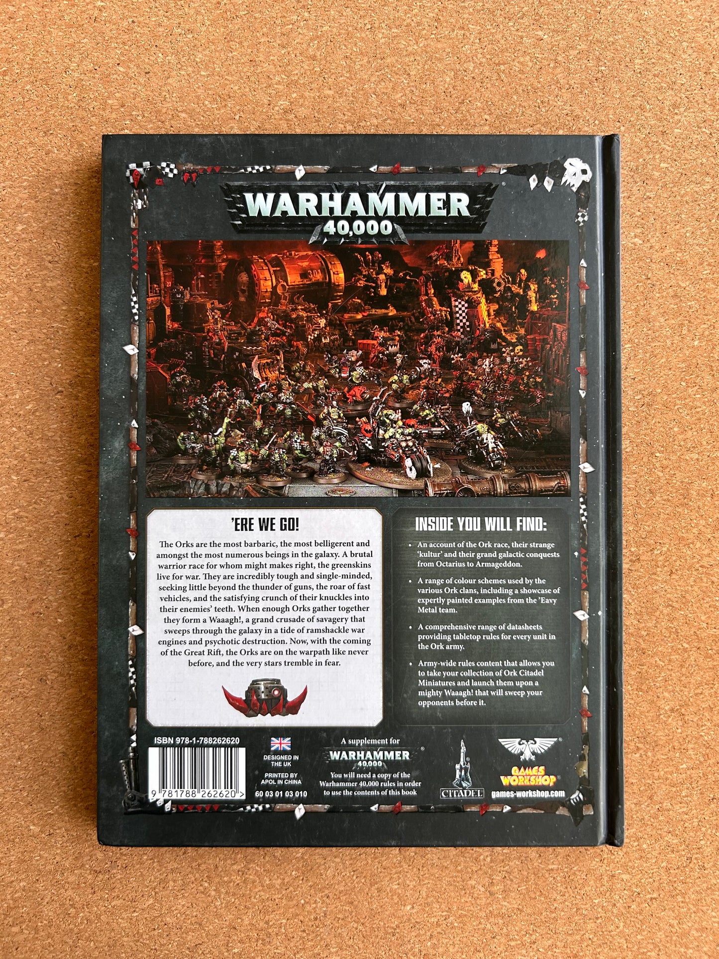 Warhammer 40K 8th Edition - Orks Codex - Games Workshop Hardcover (2018)
