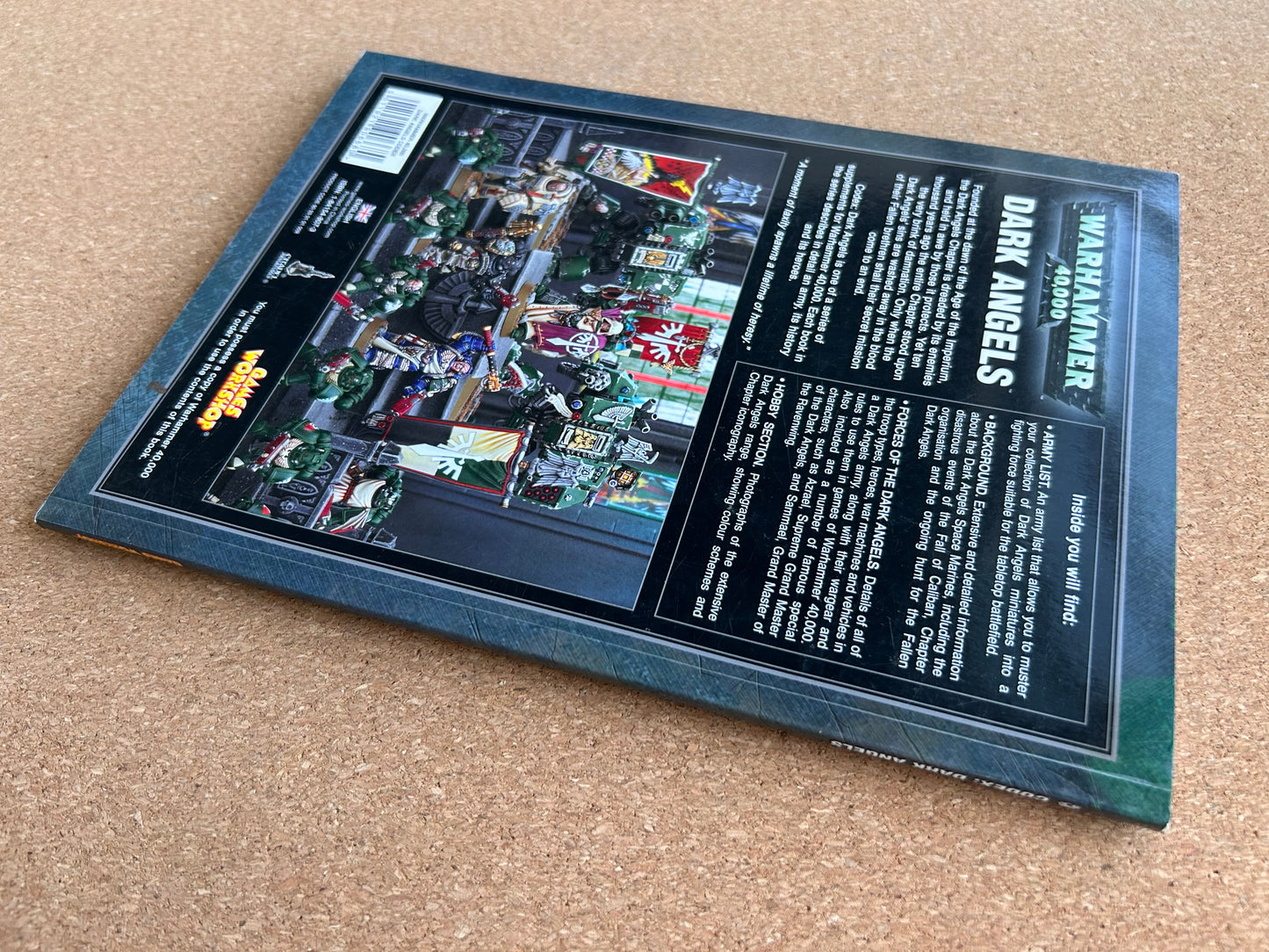 Warhammer 40K 4th Edition - Dark Angels Codex - Games Workshop Paperback (2006)