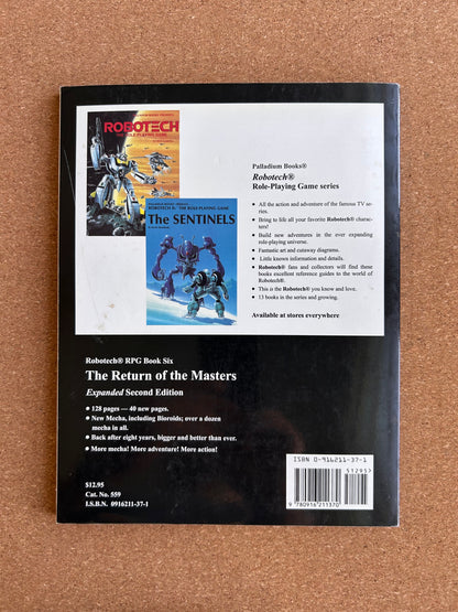 Robotech: RPG Book Six - The Return of the Masters - Palladium Paperback (1998)