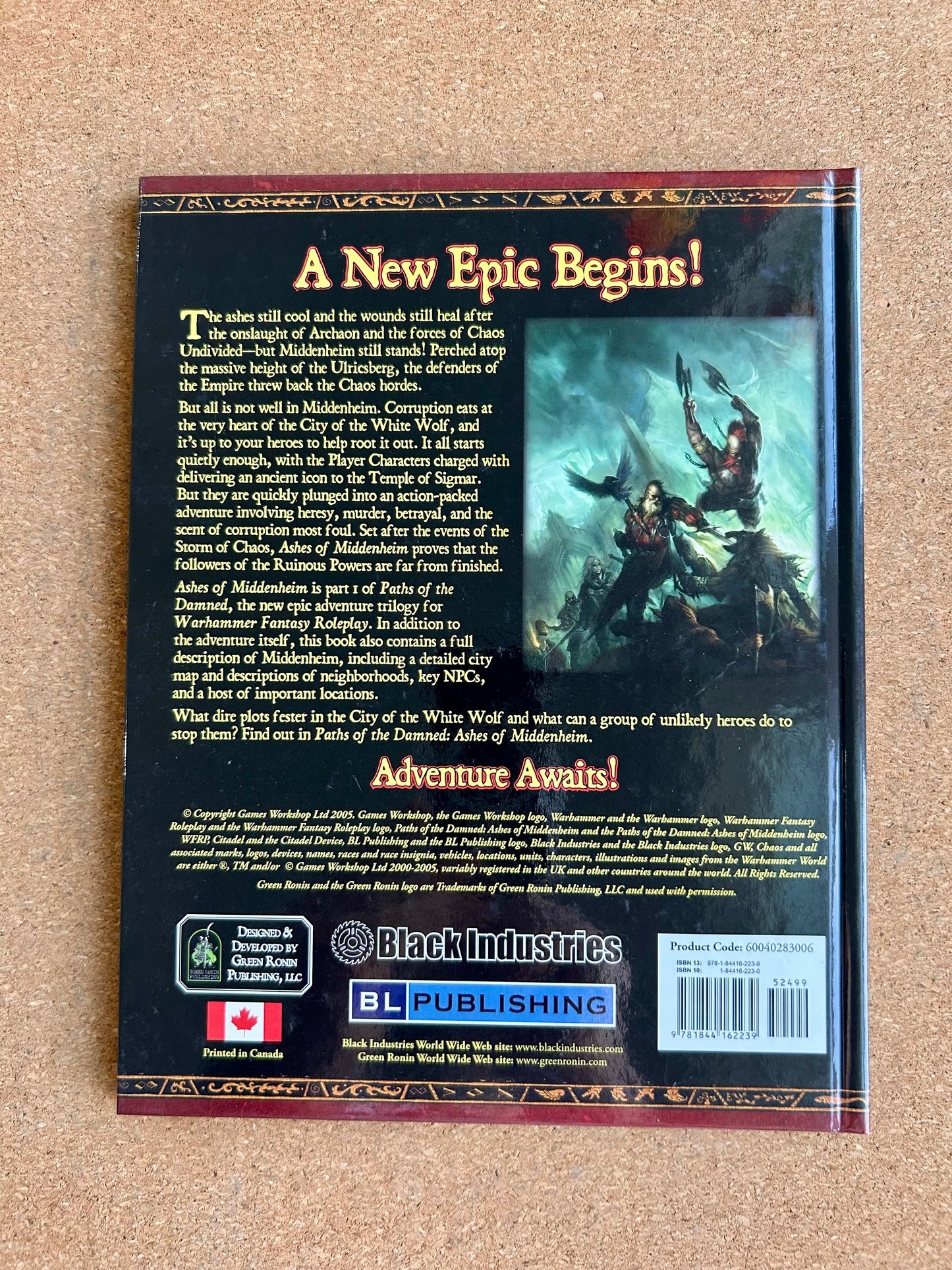 Warhammer Fantasy Roleplay 2nd Ed - Paths of the Damned Ashes of Middenheim  - Black Library Hardcover (2004)