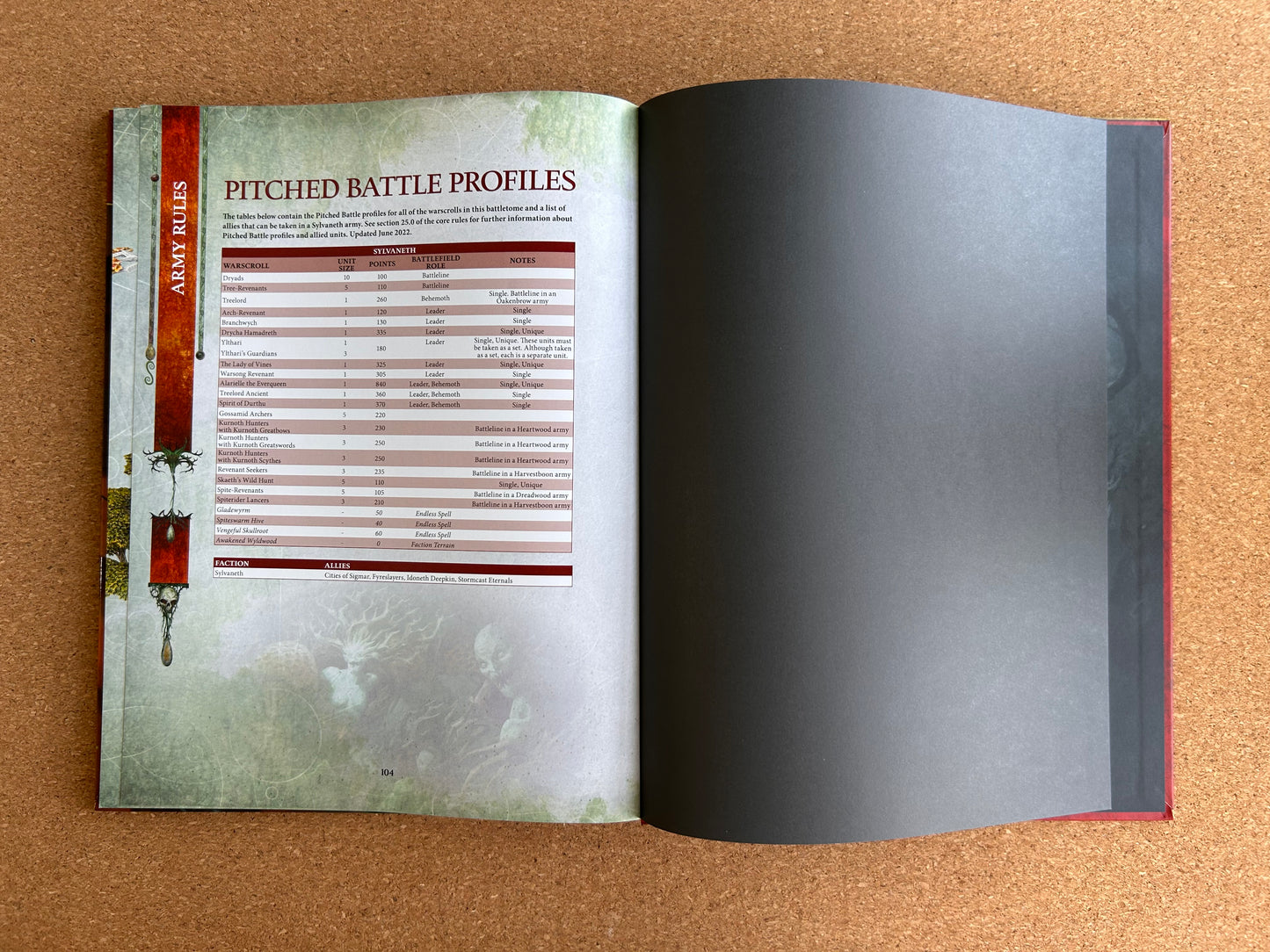Warhammer Age of Sigmar 3rd Edition - Order Battletome Sylvaneth - Hardcover (2022)
