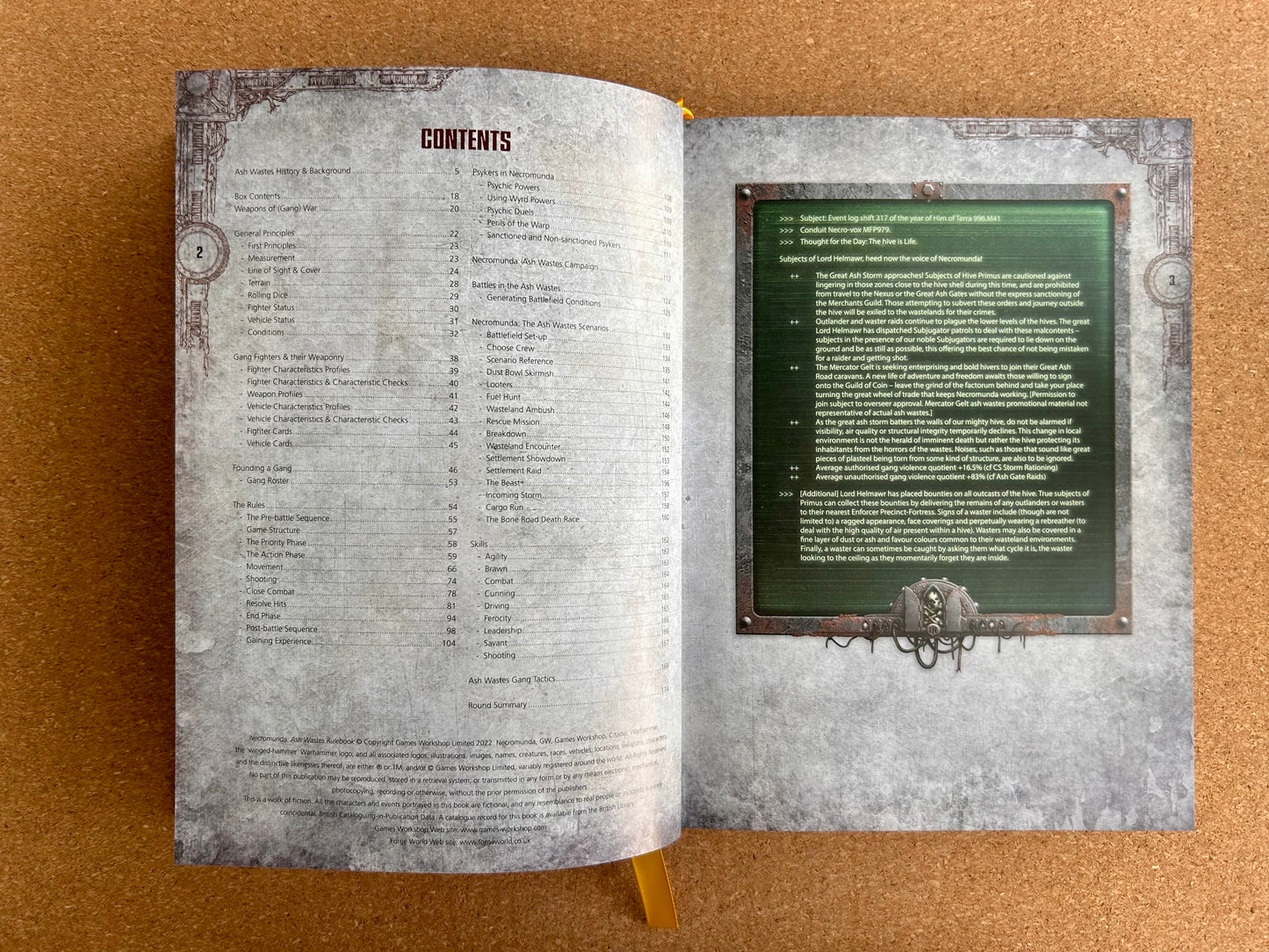 Warhammer 40K - Necromunda Ash Wastes Rulebook - Games Workshop Hardcover (2022)