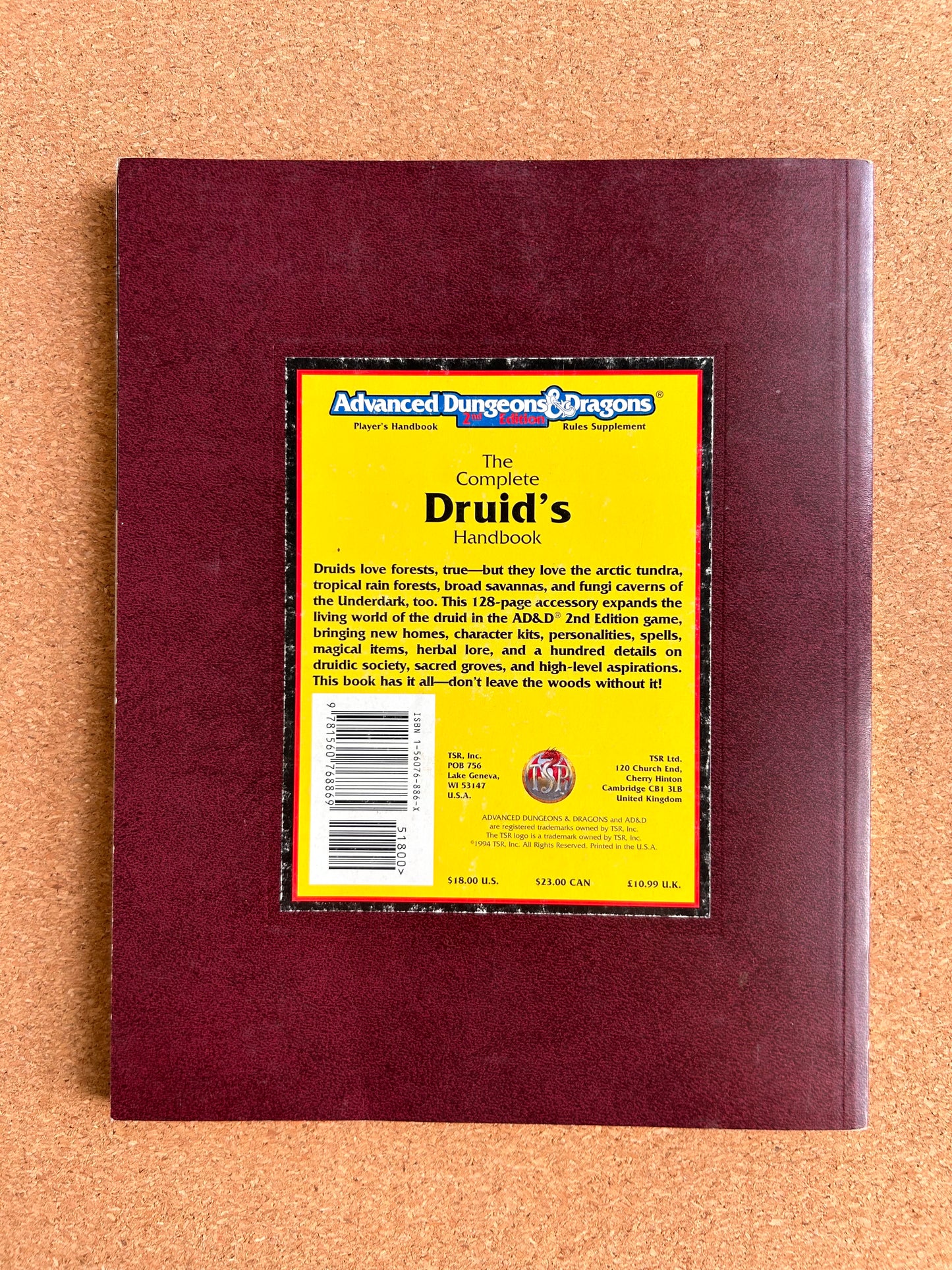 Advanced Dungeons & Dragons - The Complete Druid’s Handbook - TSR2150 - Paperback (1994)