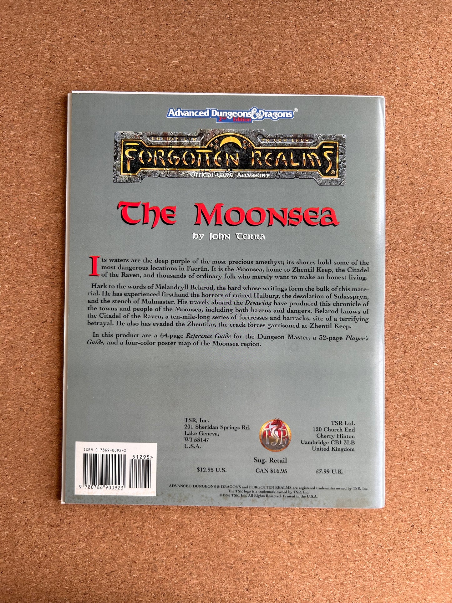 Advanced Dungeons & Dragons Forgotten Realms Accessory - The Moonsea - TSR9474 - Paperback (1995)