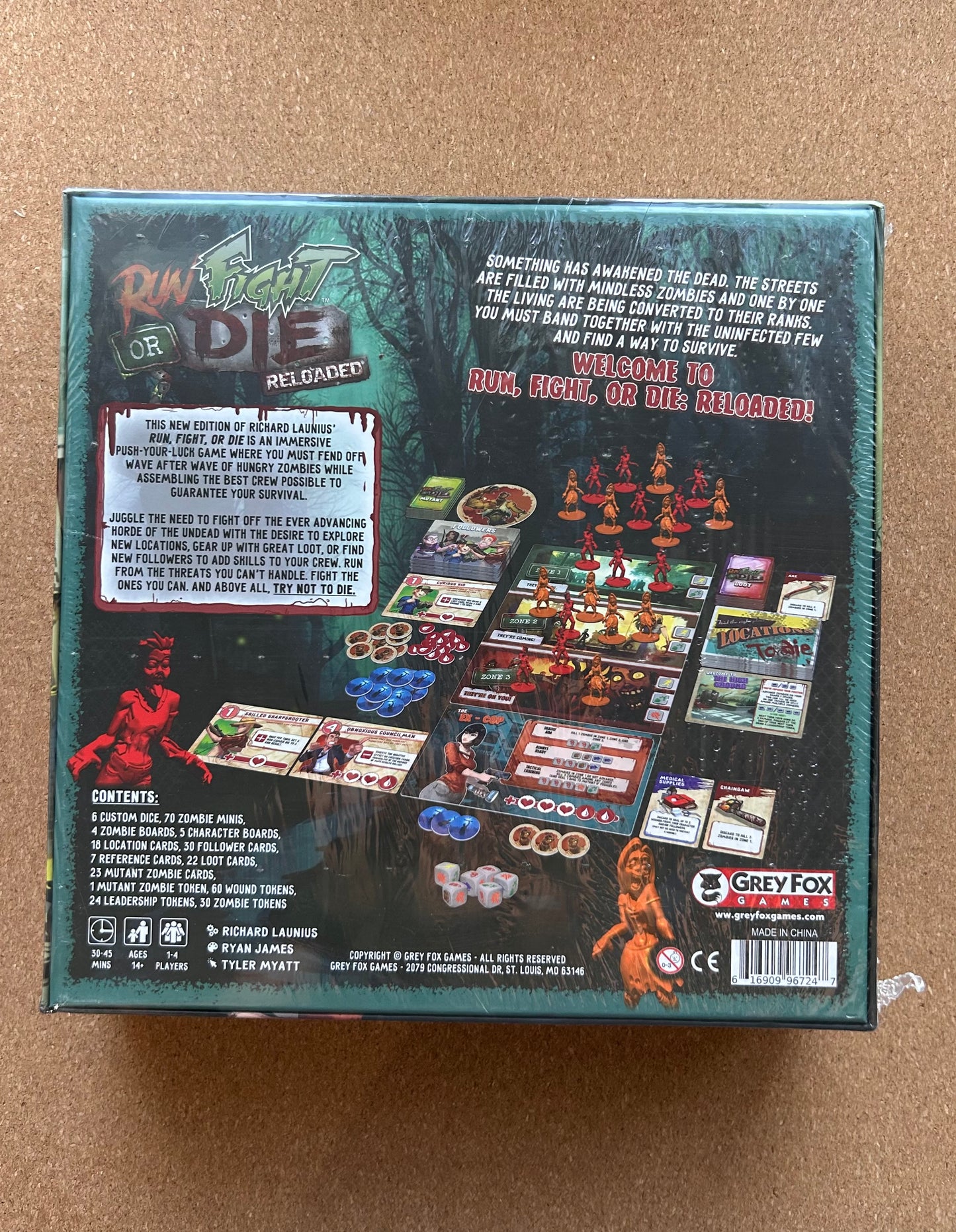 Run Fight or Die Reloaded Board Game - Grey Fox Games