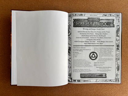 Warhammer Fantasy Roleplay 2nd Ed - Paths of the Damned Spires of Altdorf - Black Library Hardcover (2005)